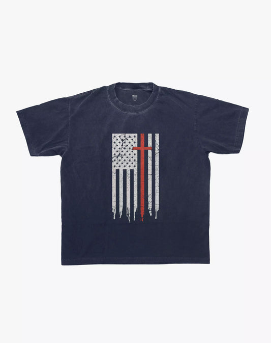 Christian American Tee - Navy